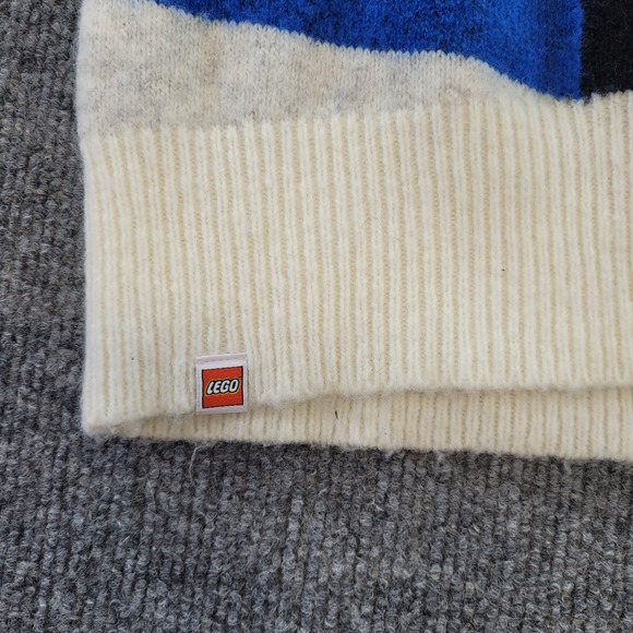 Lego X Target Brick Color Block Knit Striped Long Cardigan Sweater Womens Large - Picture 3 of 7
